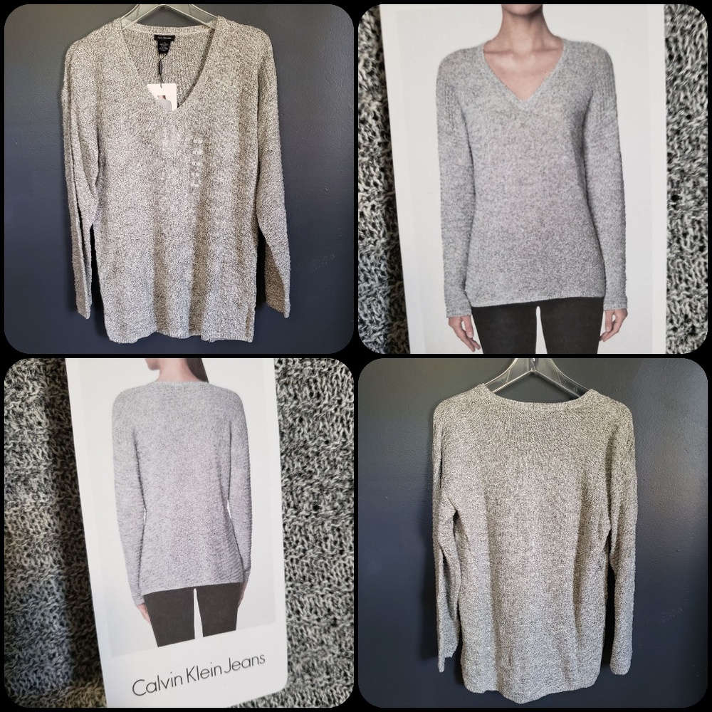 Women's Calvin Klein v-neck knit sweater